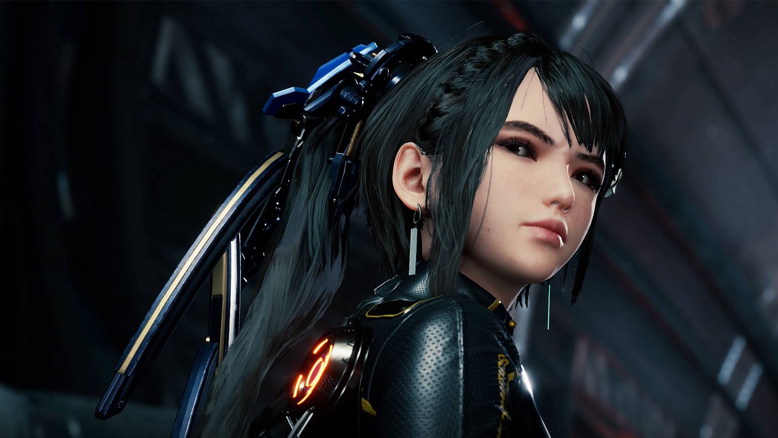 EVE looking back in Stellar Blade