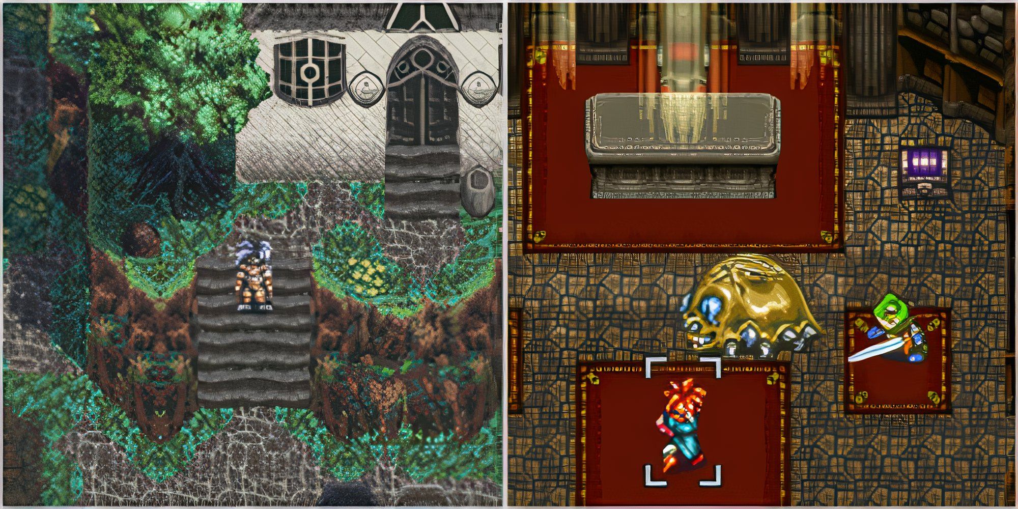 Exploring a town in Star Ocean and Fighting a boss in Chrono Trigger