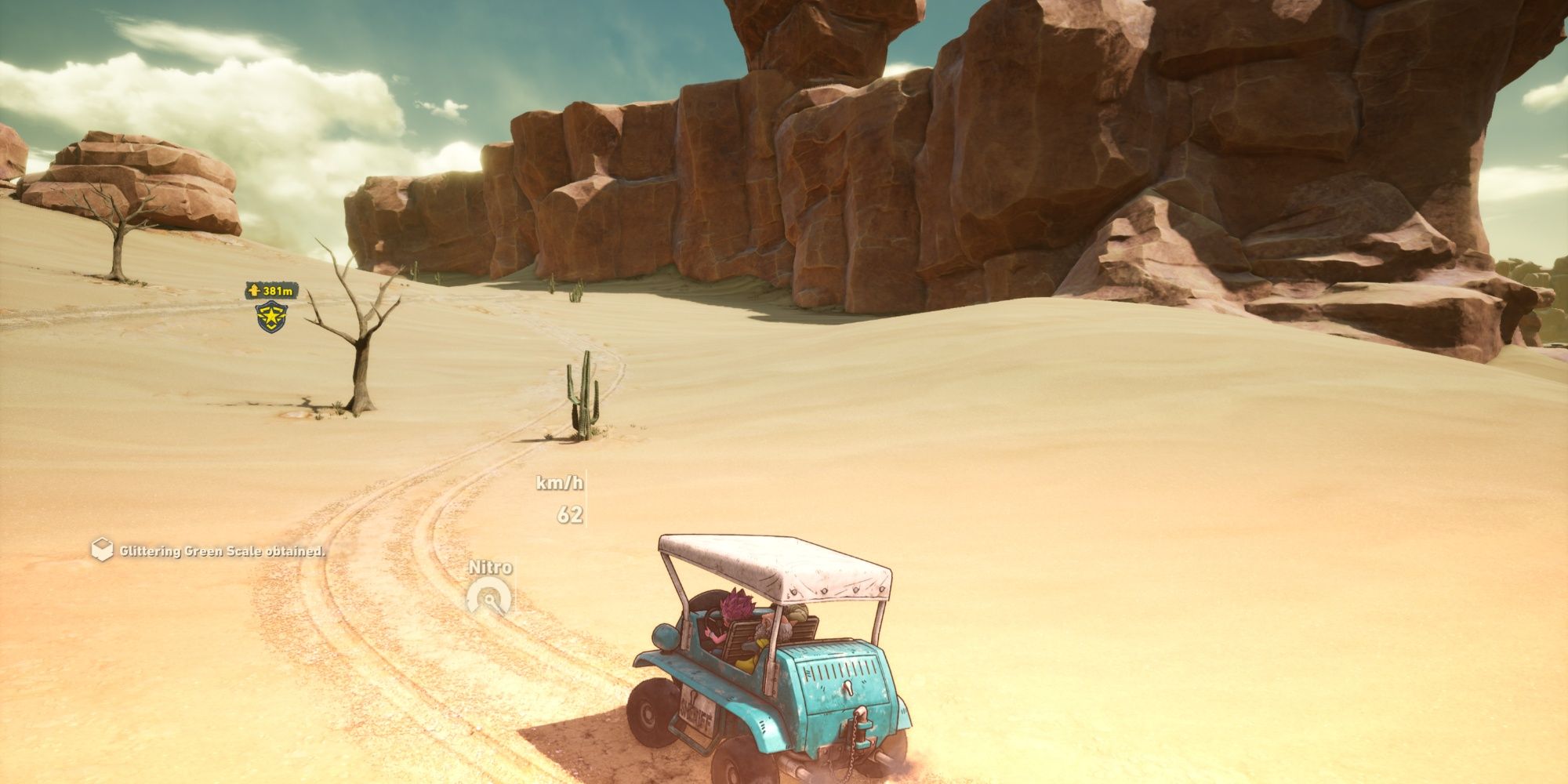 Exploring in your car in Sand Land