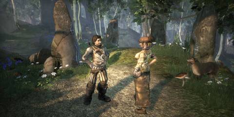 Fable 2 - Two characters standing in the forest