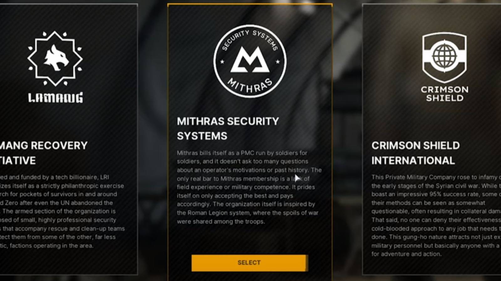 Factions in Gray Zone Warfare