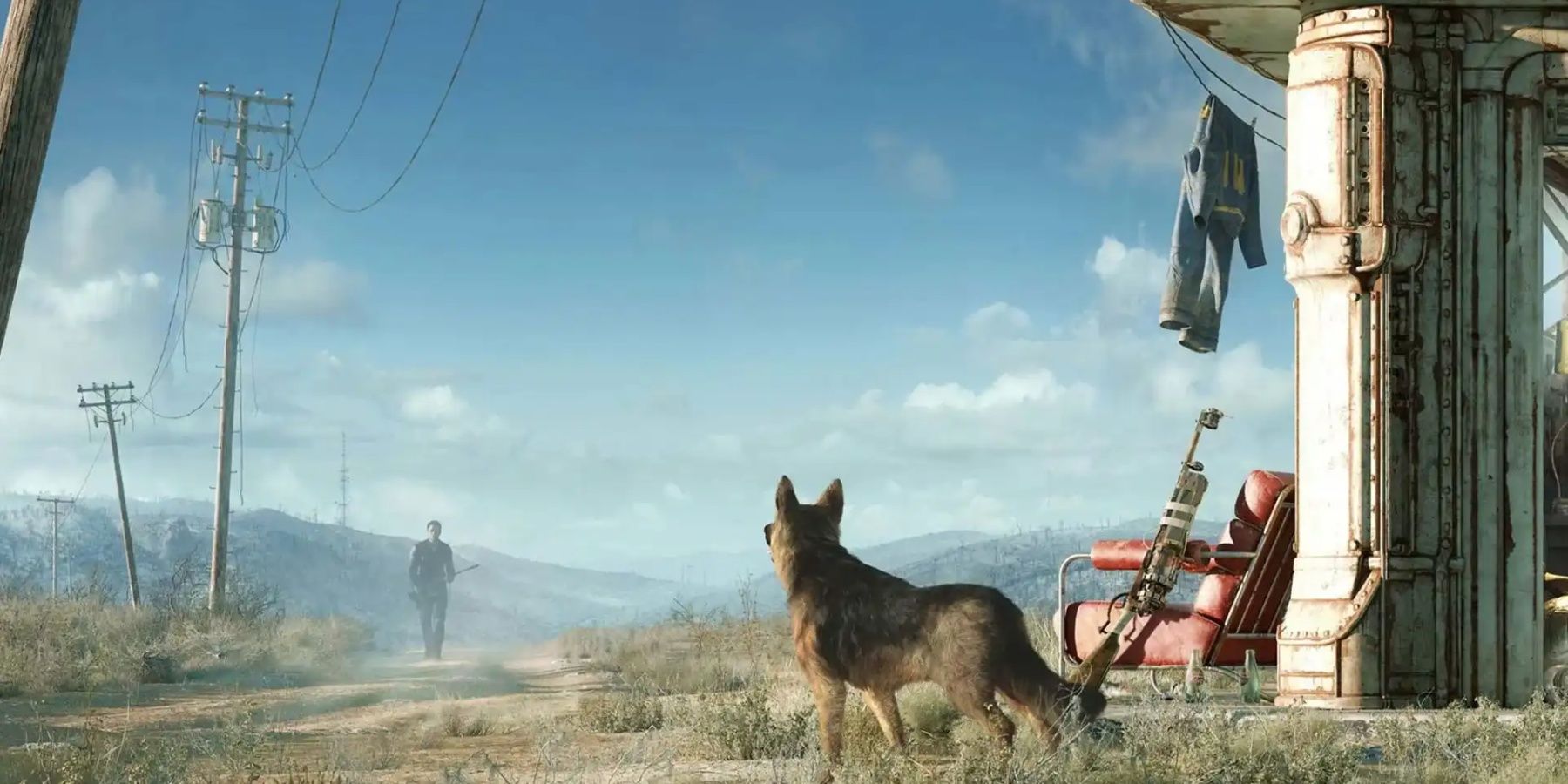 Fallout 4 Dogmeat at Red Rocket