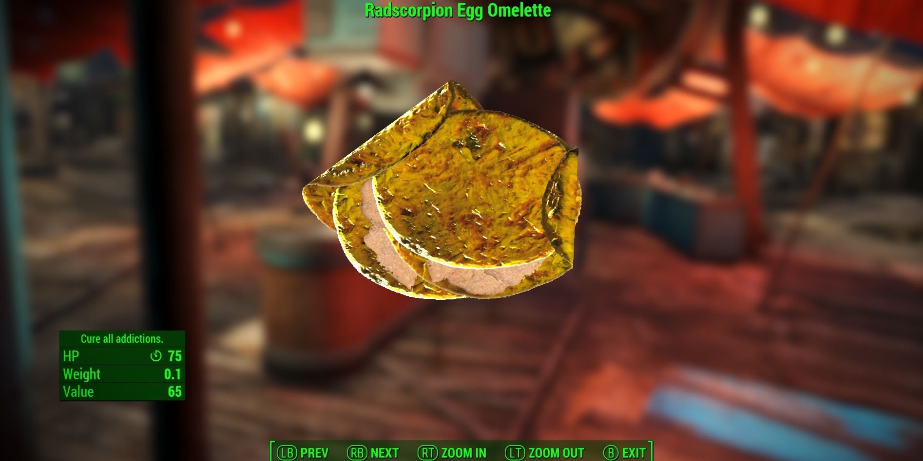 A Radscorpion Egg Omelette From Fallout 4