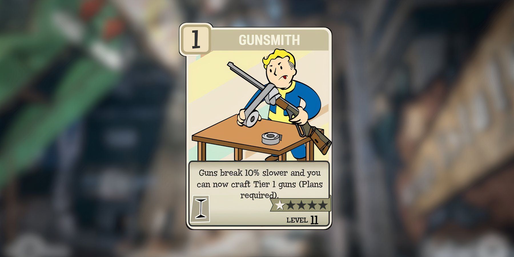 the gunsmith perk card in fallout 76.