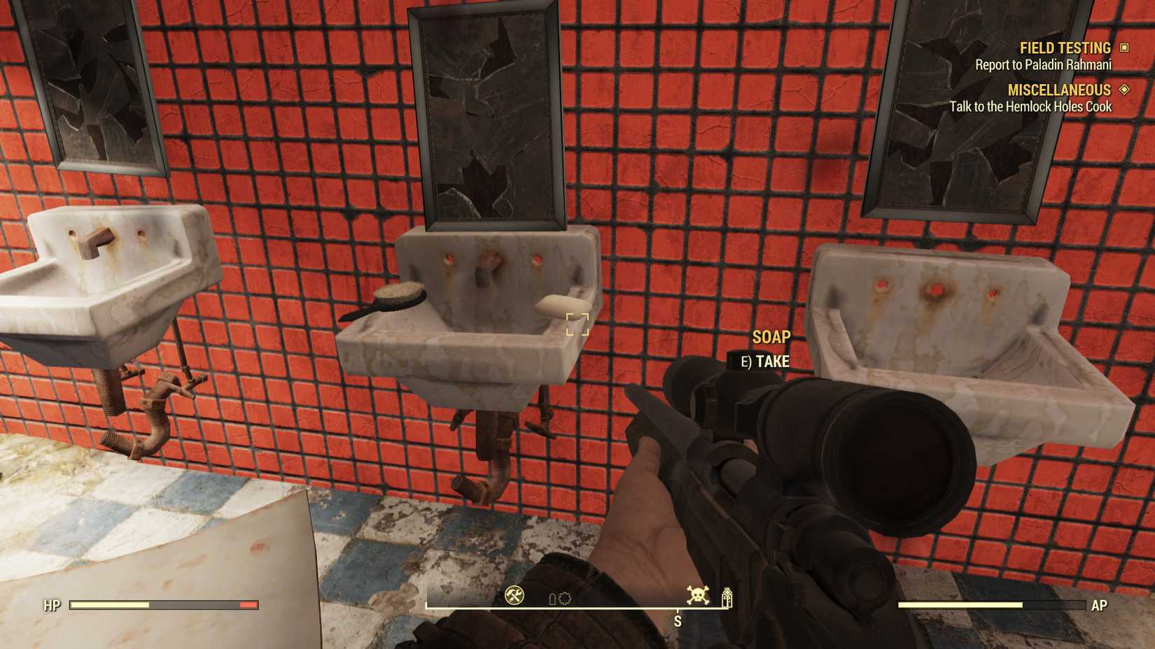 Image of some soap in a bathroom in Fallout 76