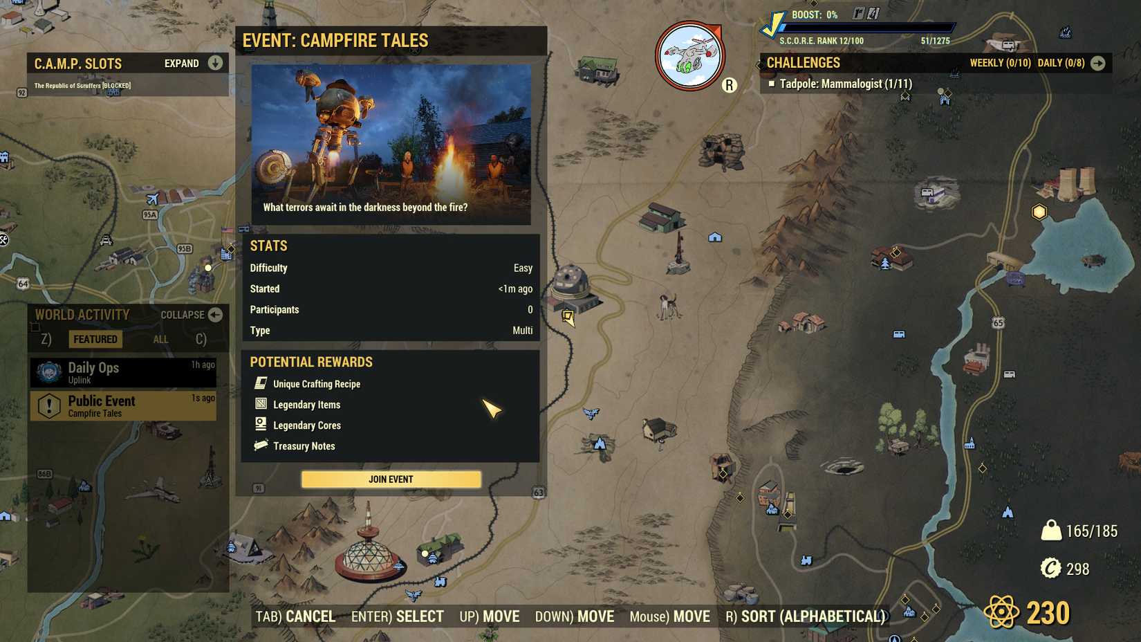 Image of a public event that awards Treasury Notes in Fallout 76