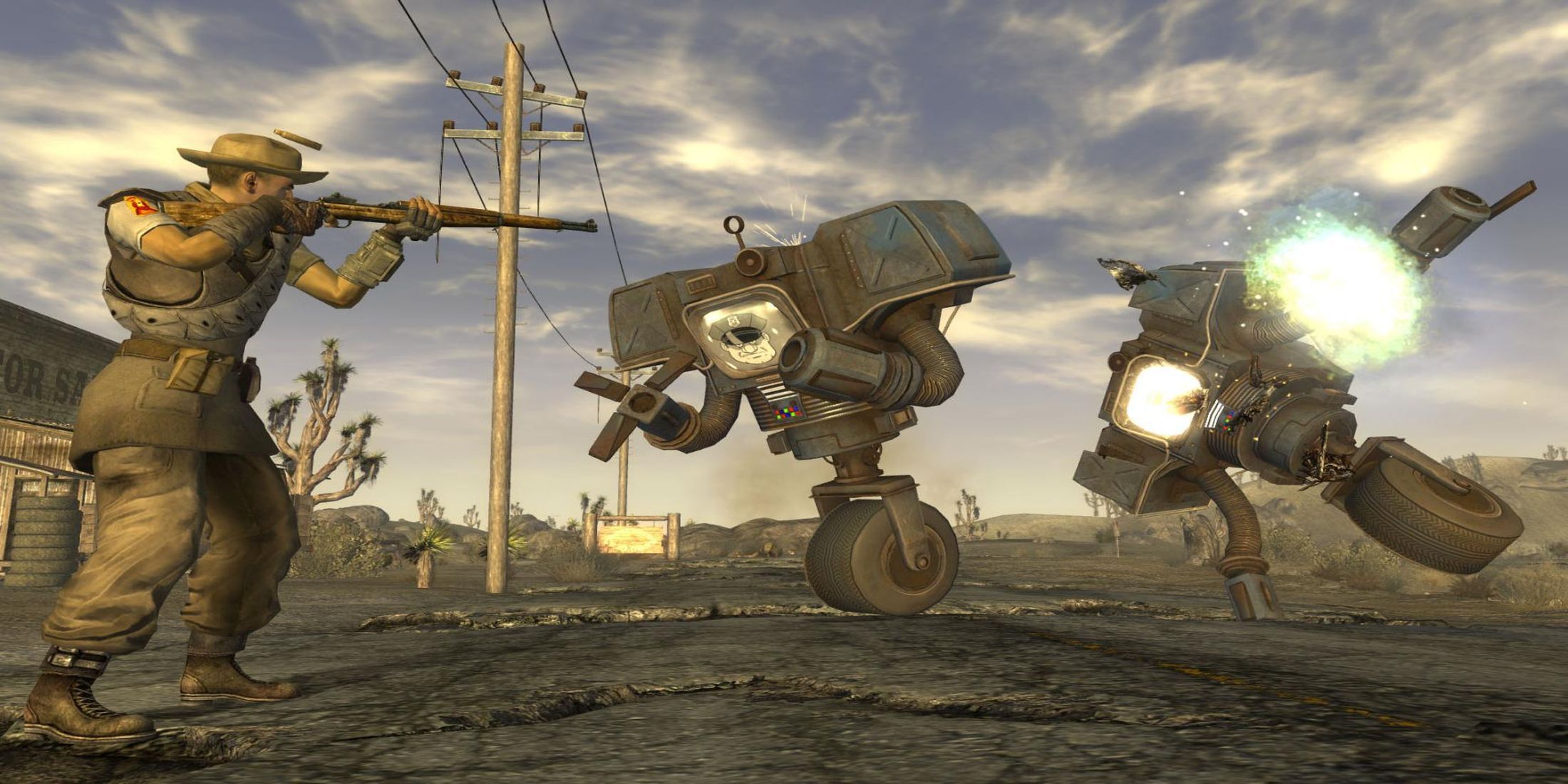 Fallout new vegas character shooting securitrons