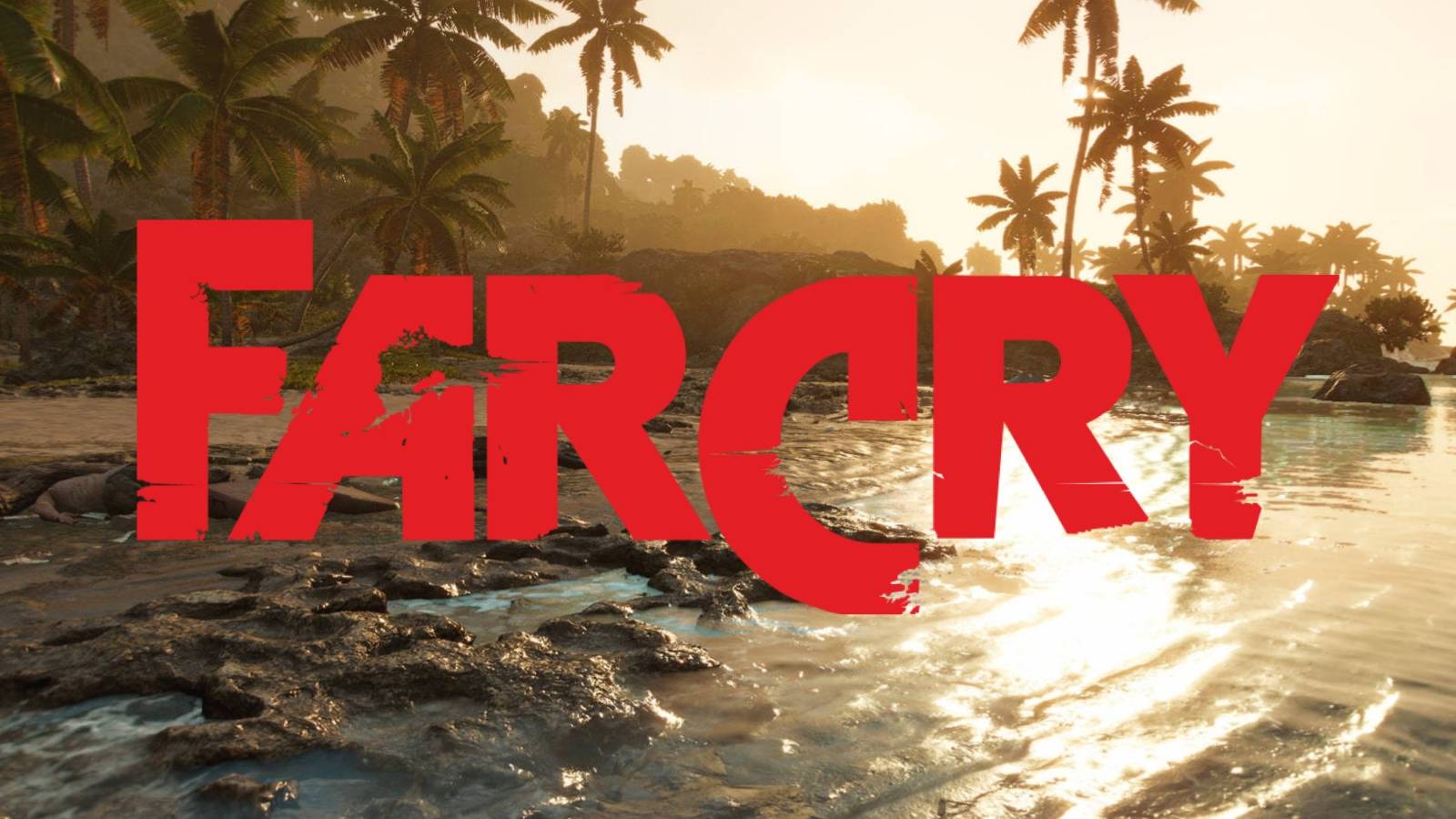 far-cry-7-logo-in-red-beach-shore-background