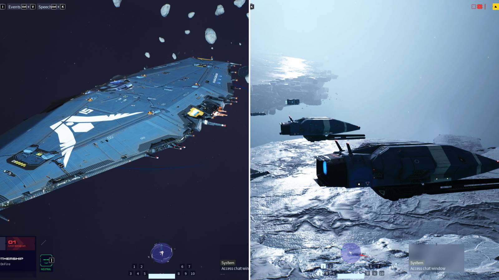 The Hiigaran Mothership & Corvettes 