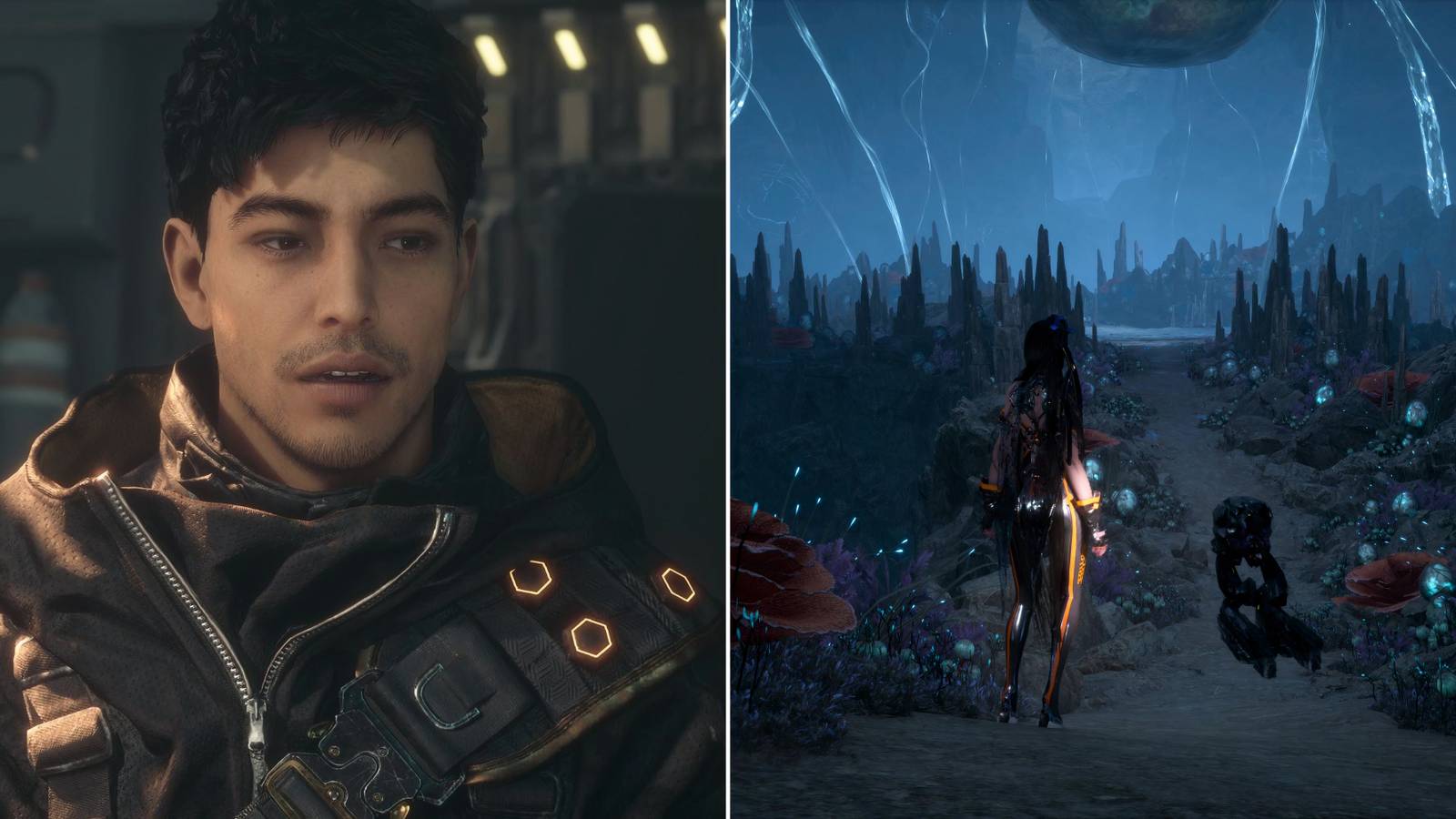 Adam In His Scavenger Gear & Eve Approaching The Final Boss