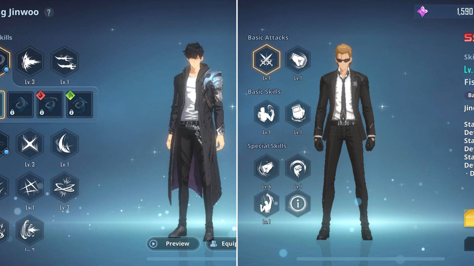 Sung Jinwoo's Skills & A Hunter's Skills 