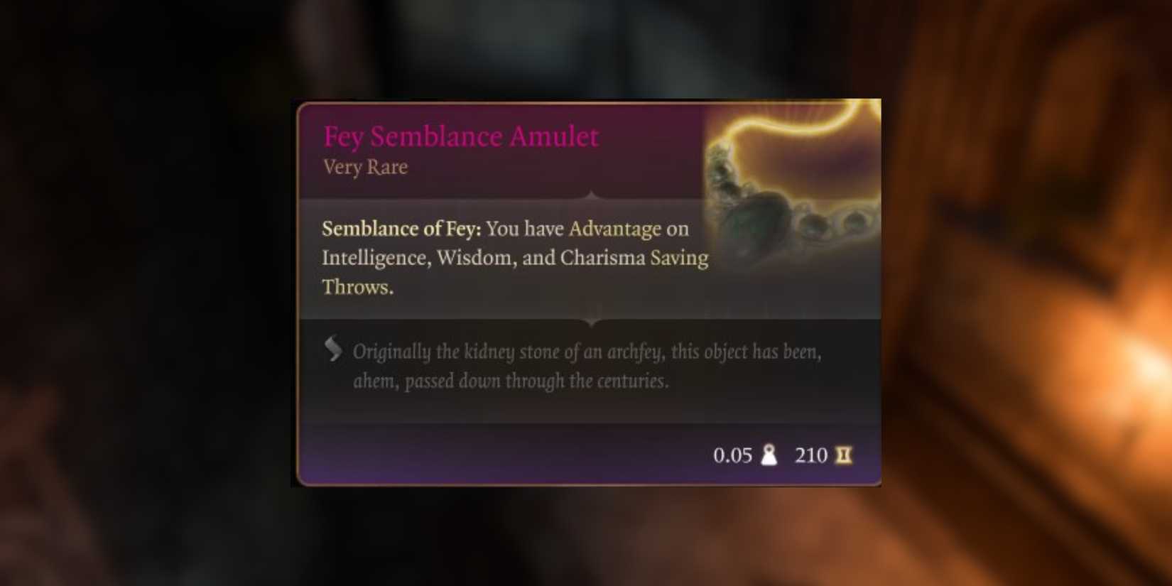 fey semblance amulet in baldur's gate 3