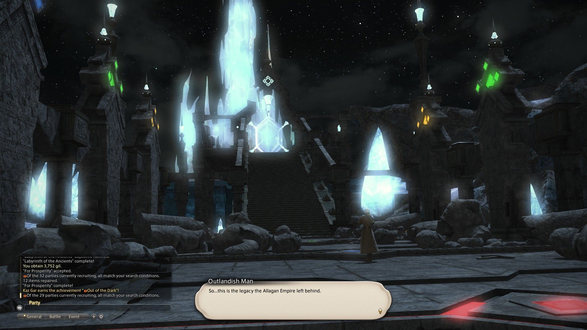 ff14 - nero looking up at the crystal tower