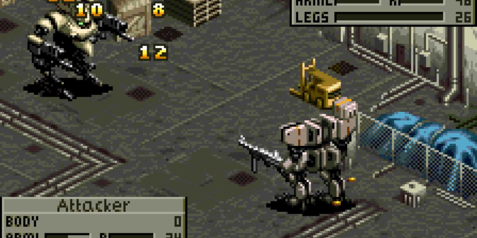 Fighting a battle in Front Mission 1