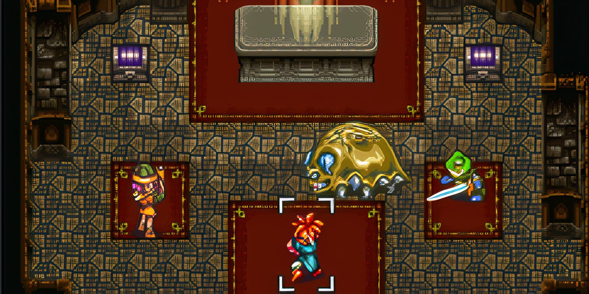 Fighting a boss in Chrono Trigger