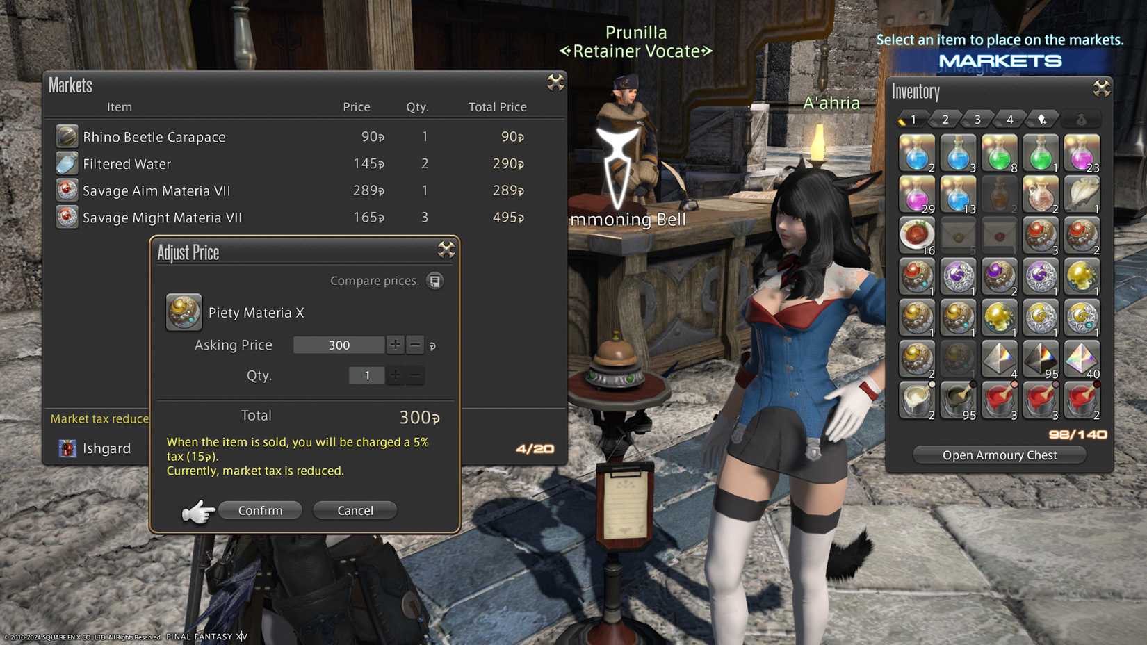 final fantasy 14 retainer market