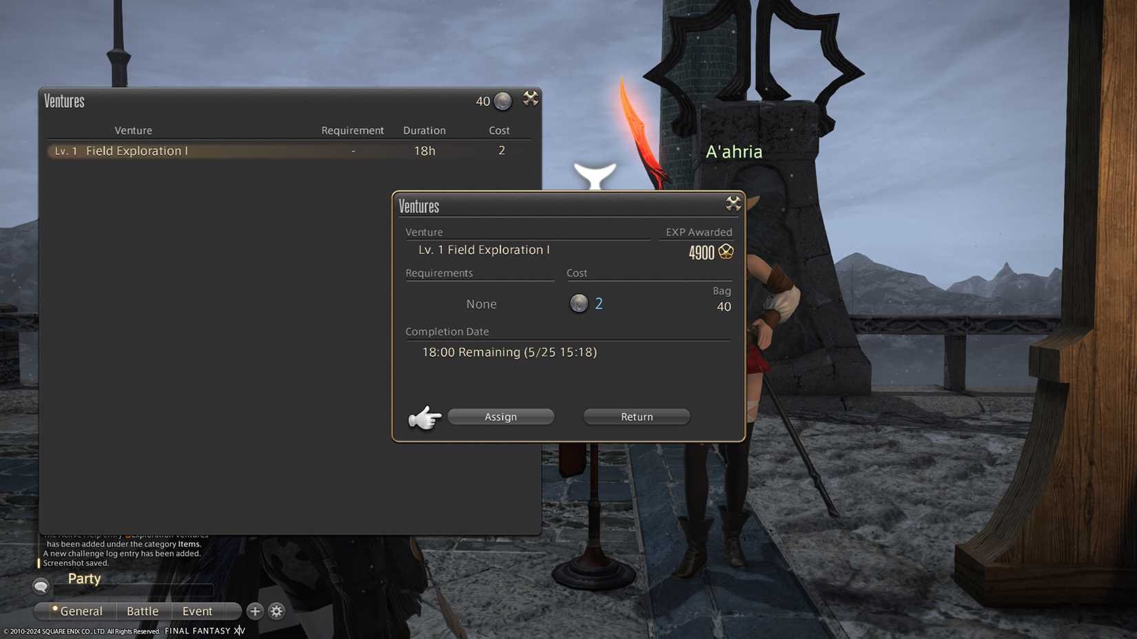 final fantasy 14 type of venture