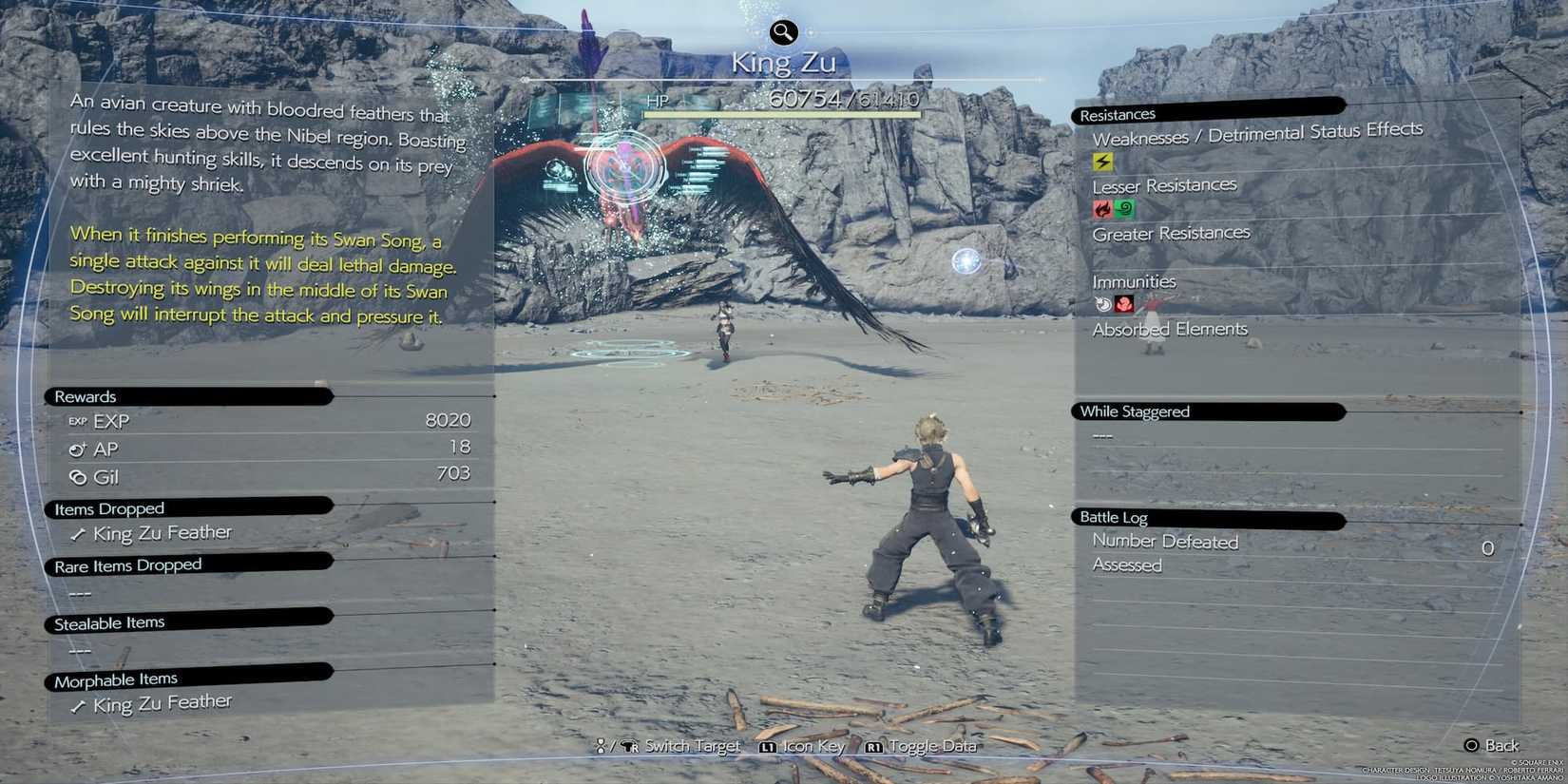 Final Fantasy VII Rebirth The King Zu Being Assessed 