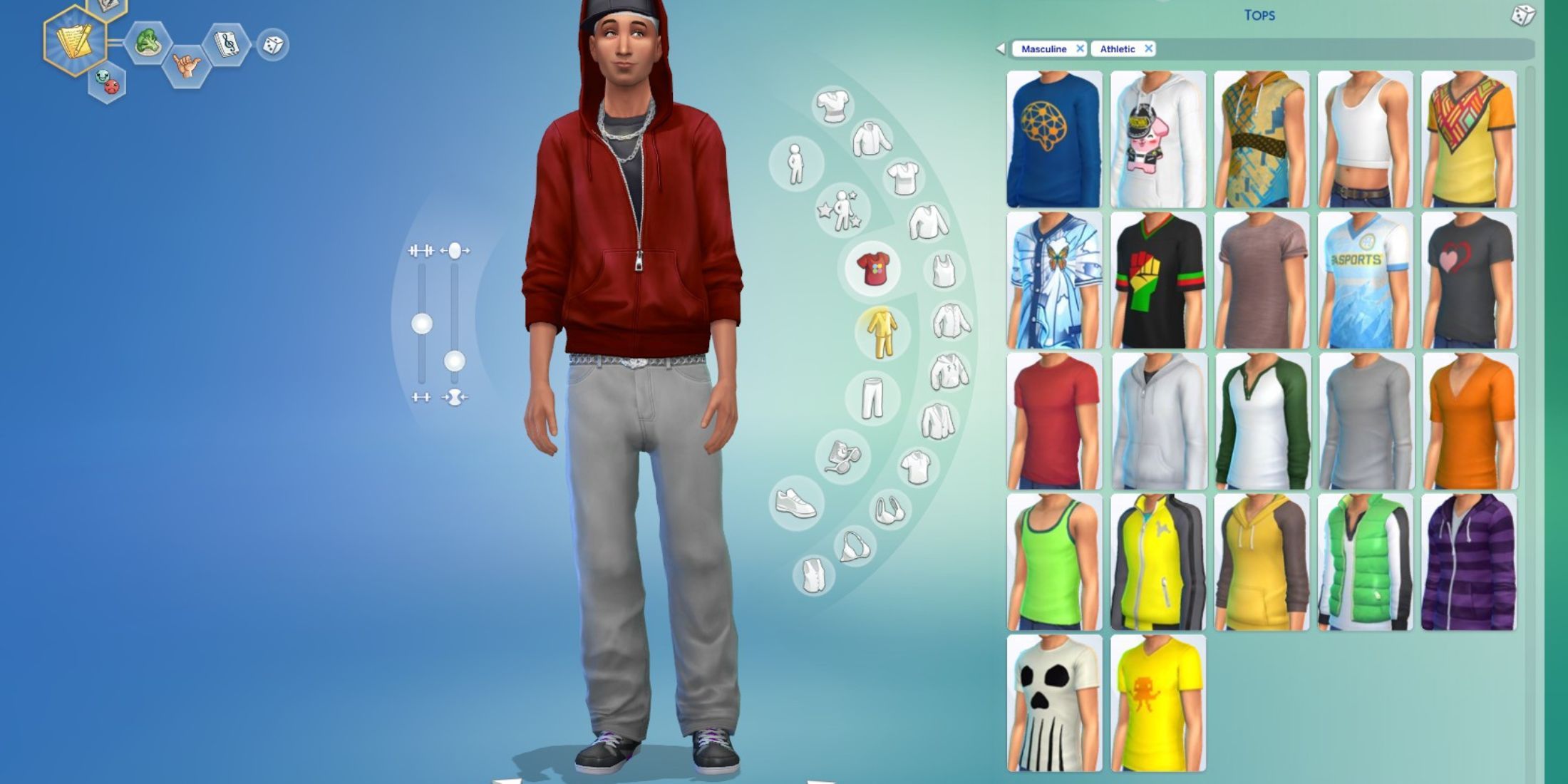 five columns in cas mode the sims 4