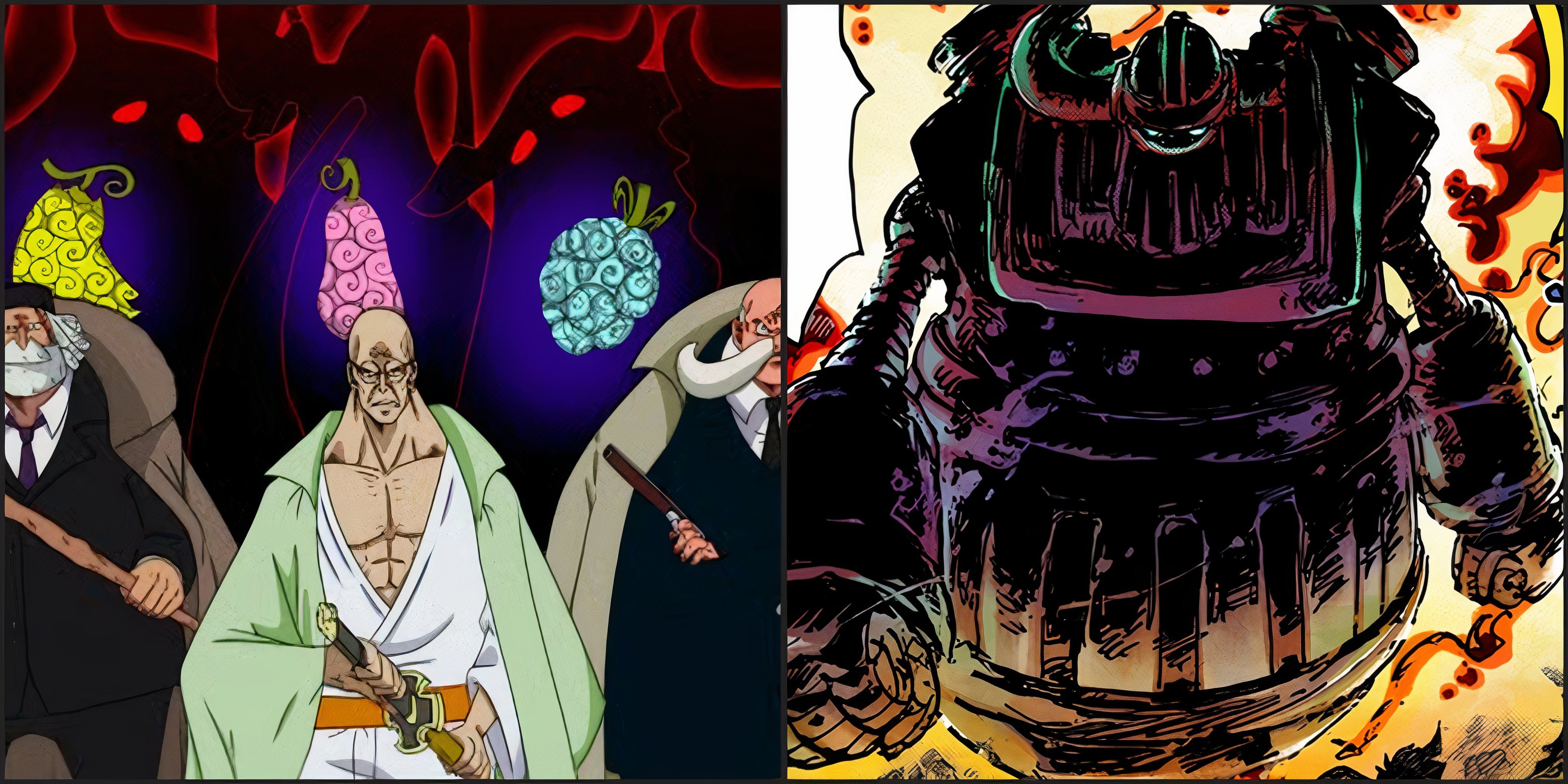 Five Elders Vs Iron Giant One Piece