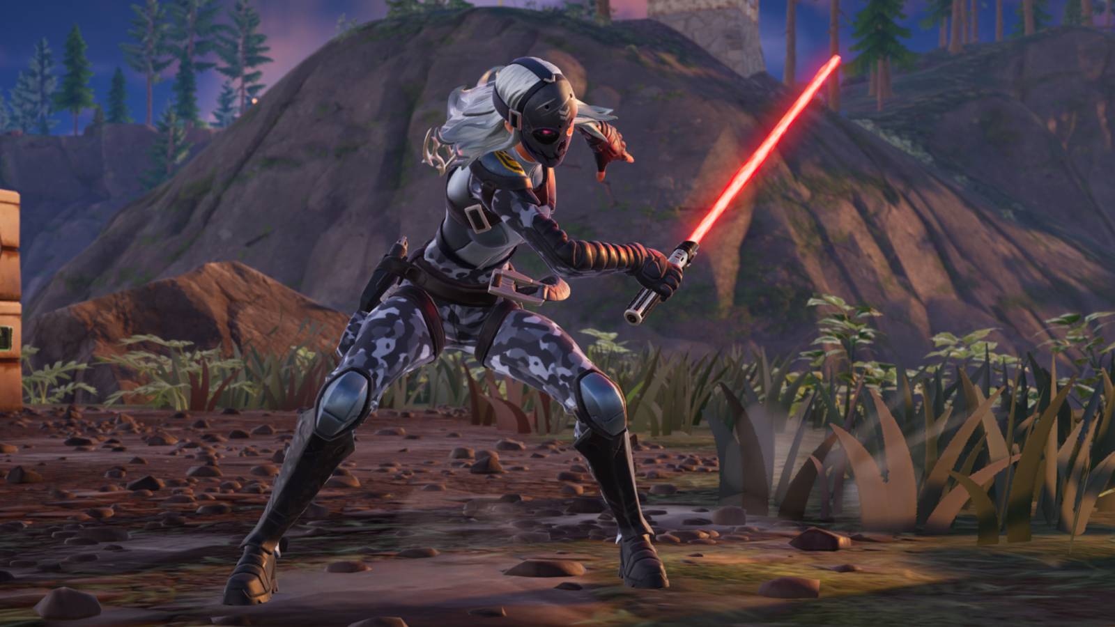 red lightsaber in fortnite