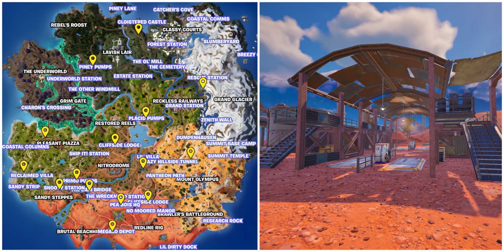 fortnite service station locations