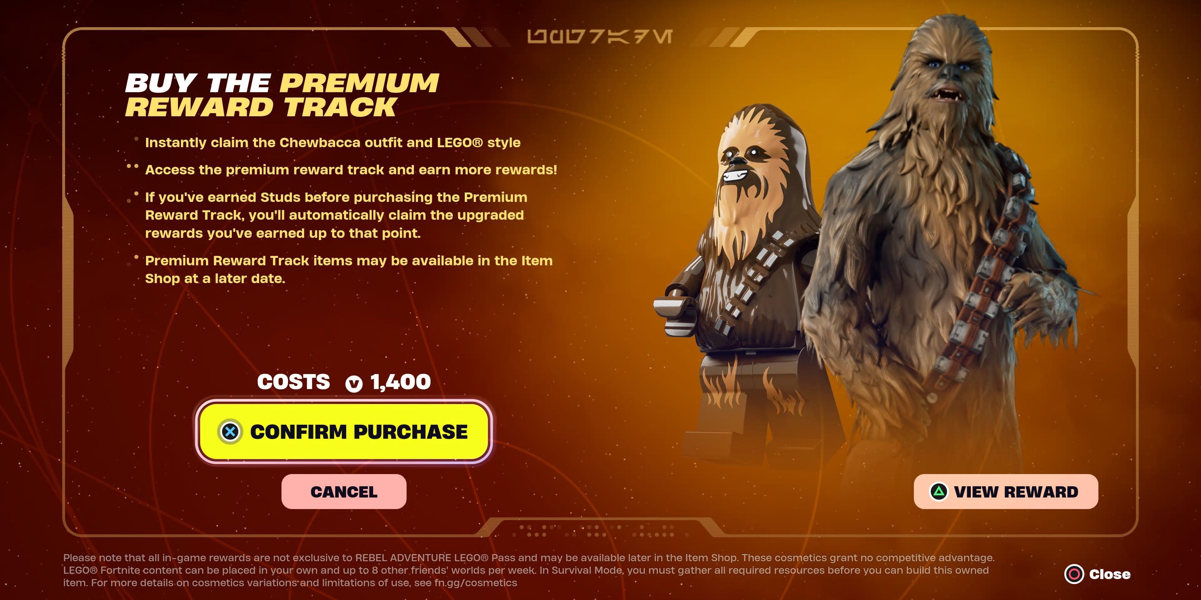 chewbacca premium reward track