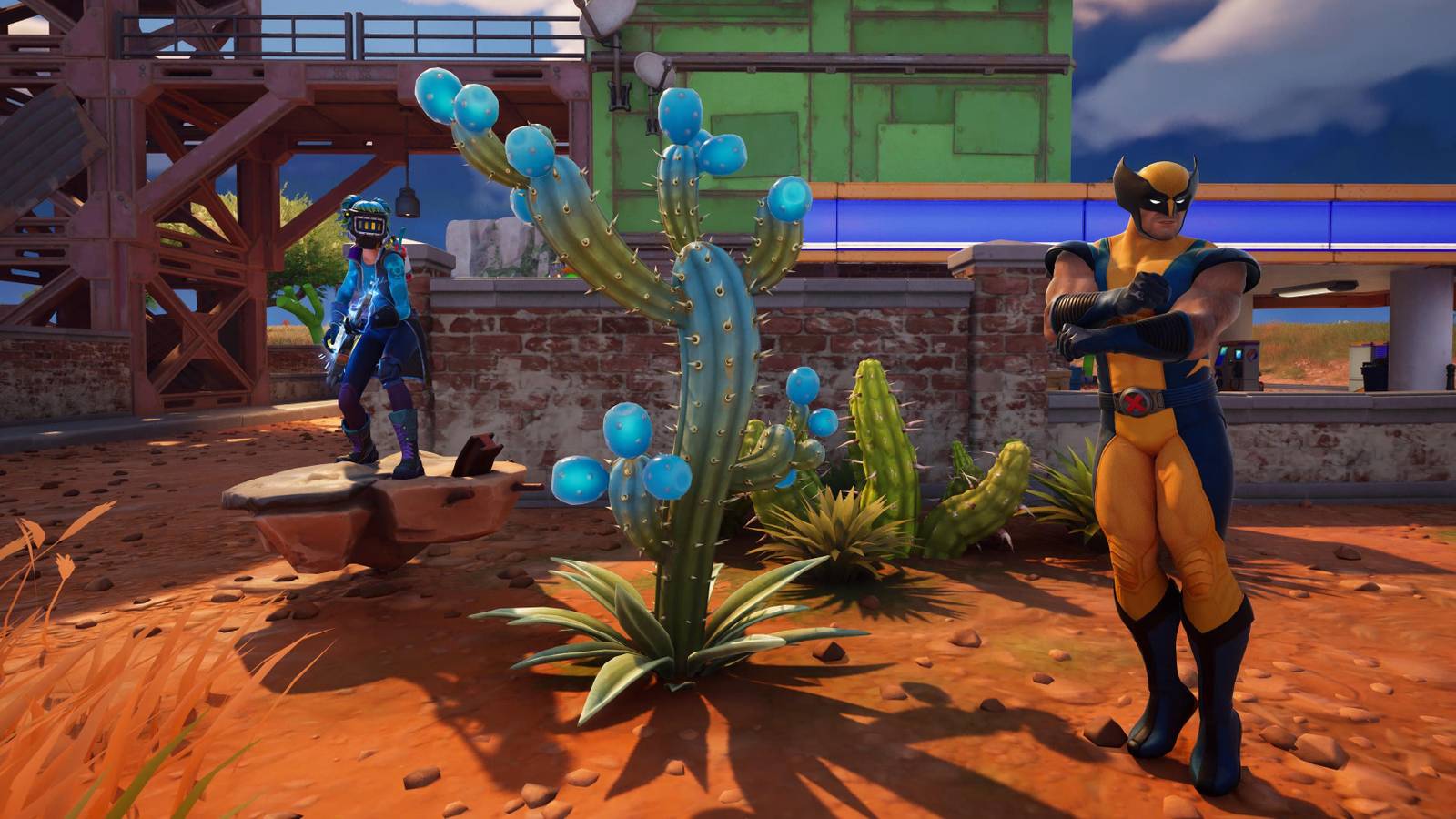 wolverine and machinist at a slurp cactus
