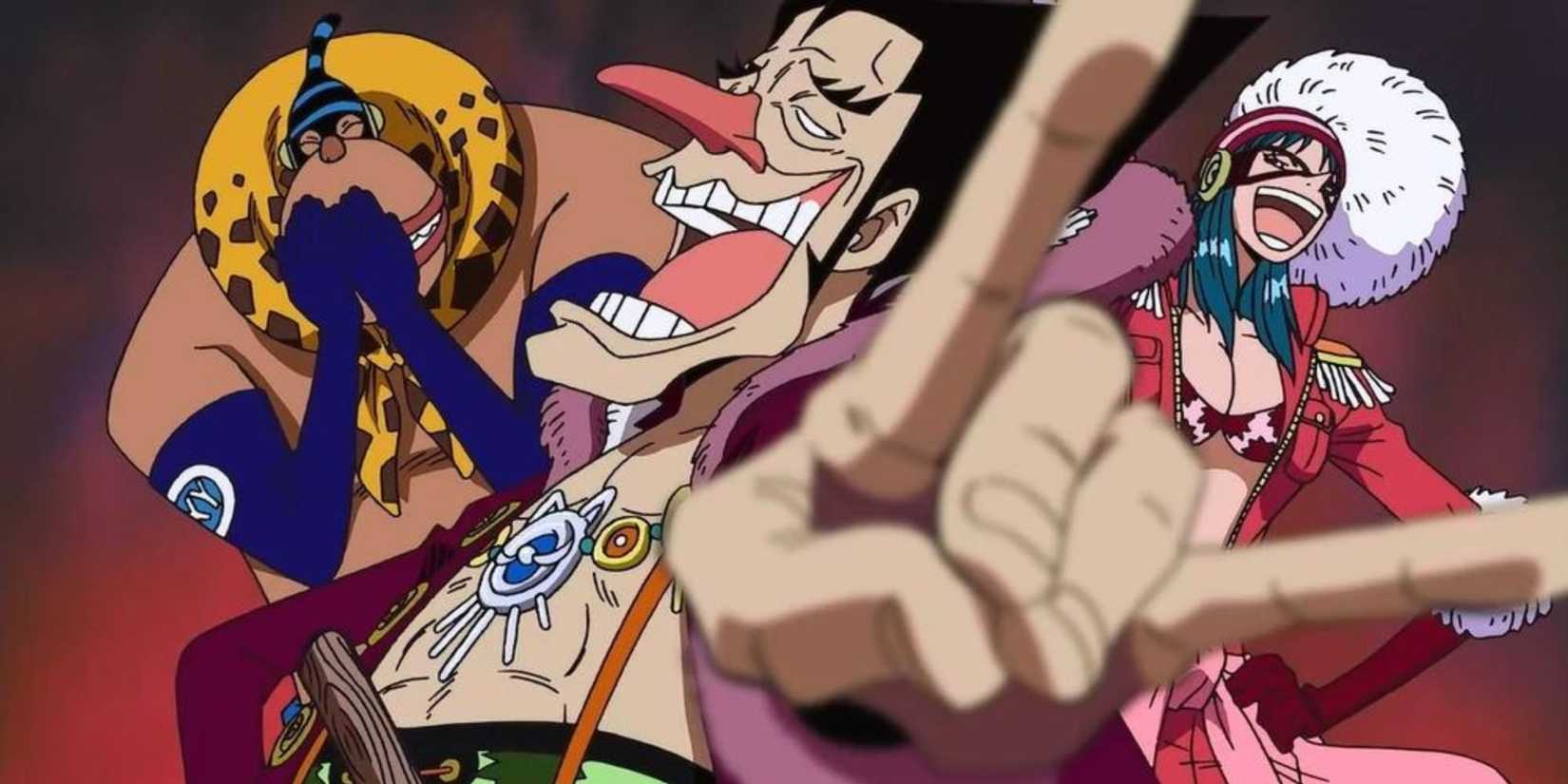 Foxy, Hamburg and Porche, as seen in one of the anime's openings in One Piece