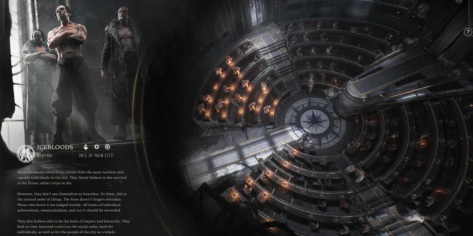 frostpunk 2 icebloods faction and council