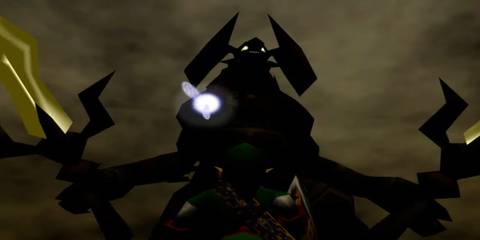 Ganondorf unleashes his beast form, Ganon, in The Legend Of Zelda: Ocarina of Time