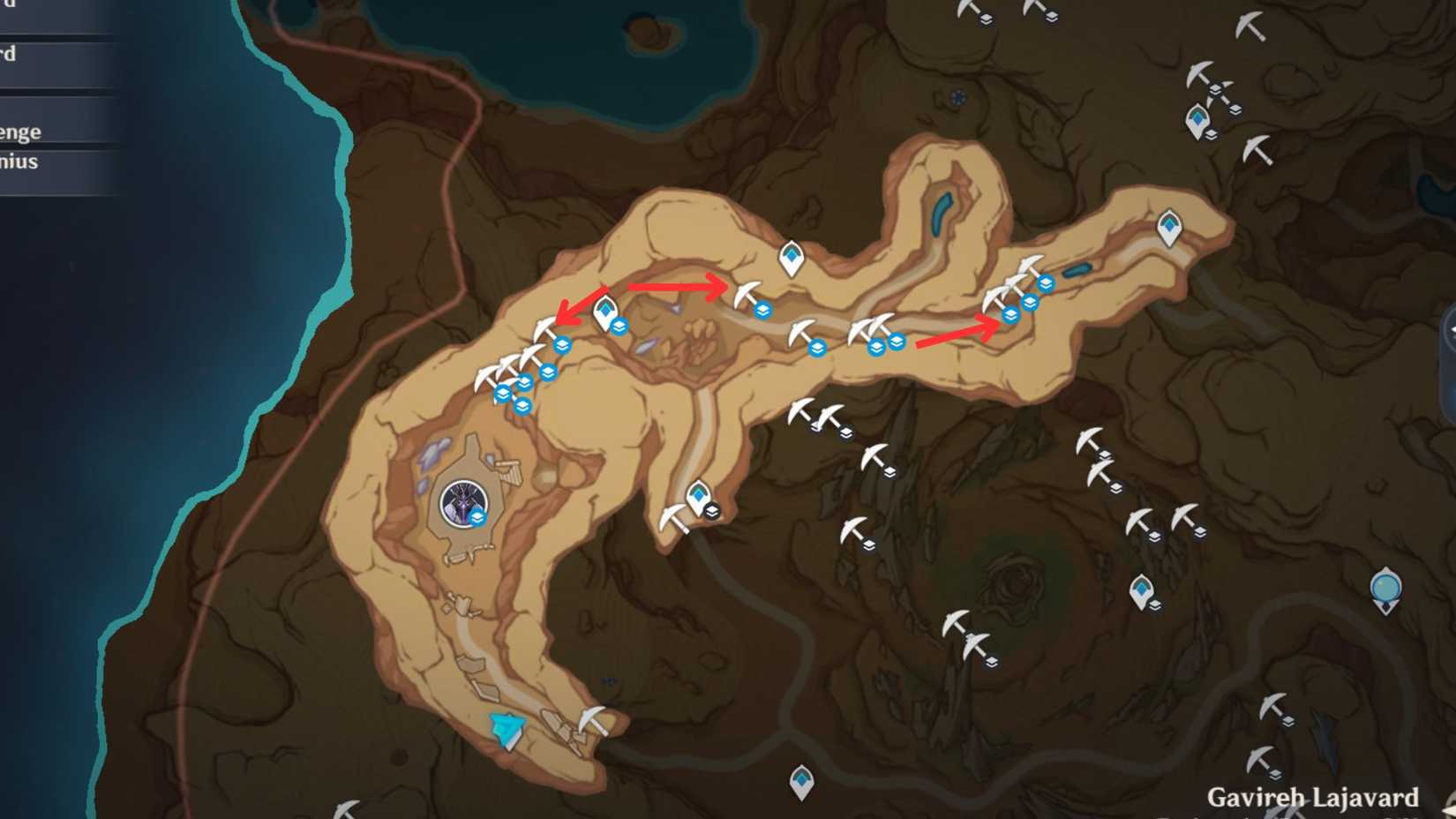 Genshin Impact Trishiraite location - Inside Gate of Zulqarnain