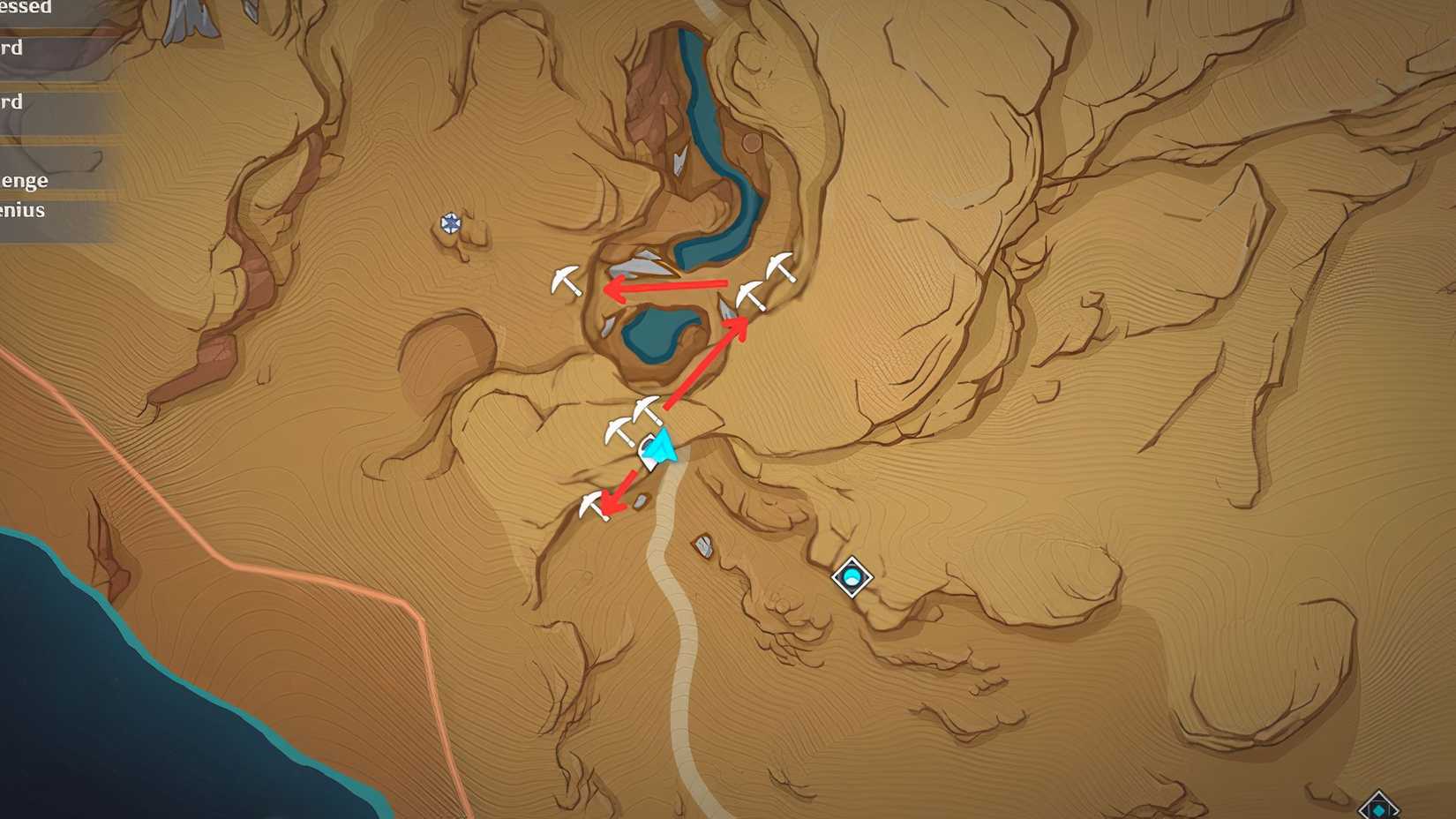 Genshin Impact Trishiraite location - Near Molten Iron domain