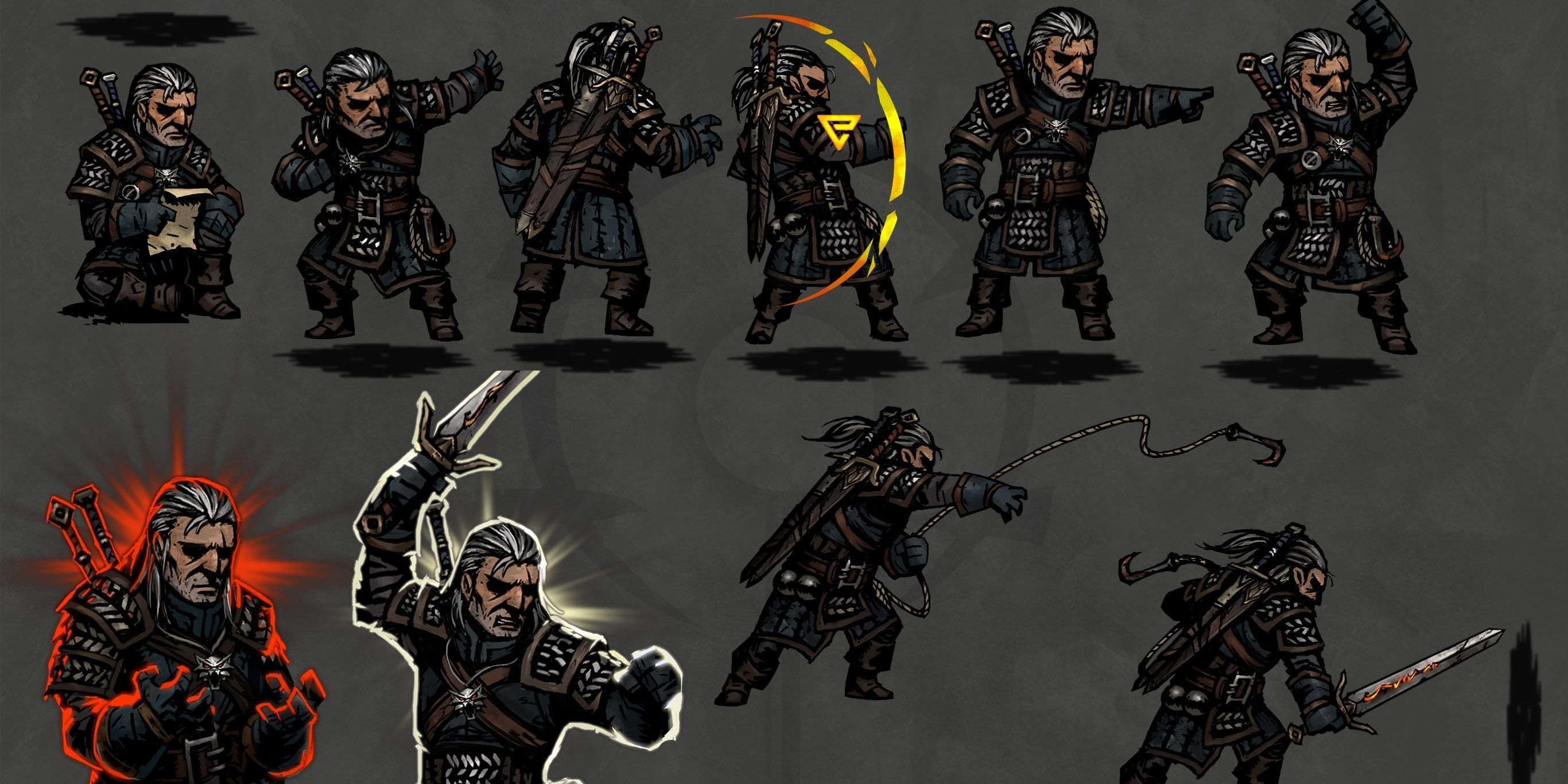 Geralt, Bounty Hunter Skins mod for Darkest Dungeon