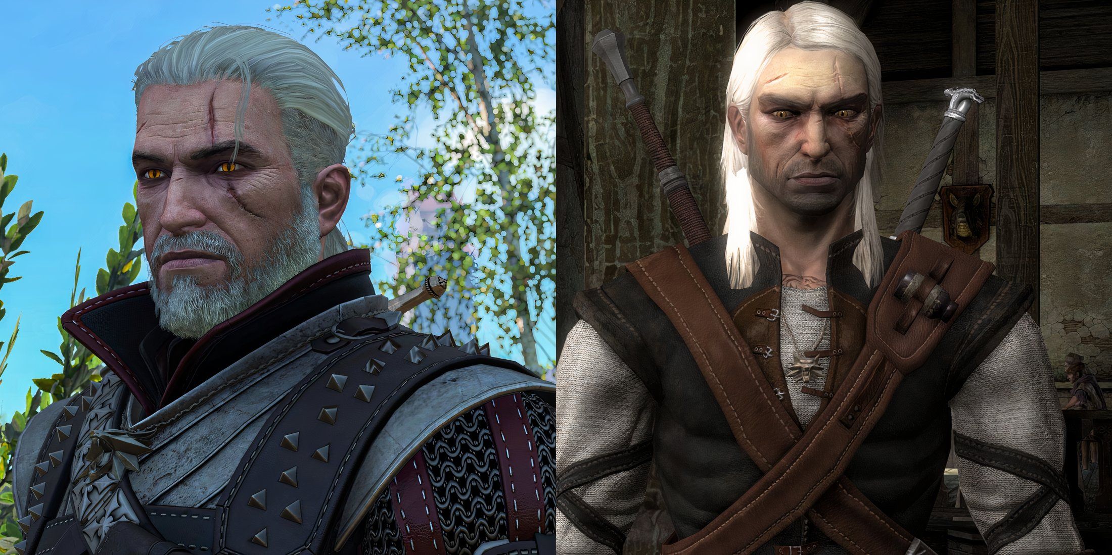 Geralt in the Witcher 1 and 3