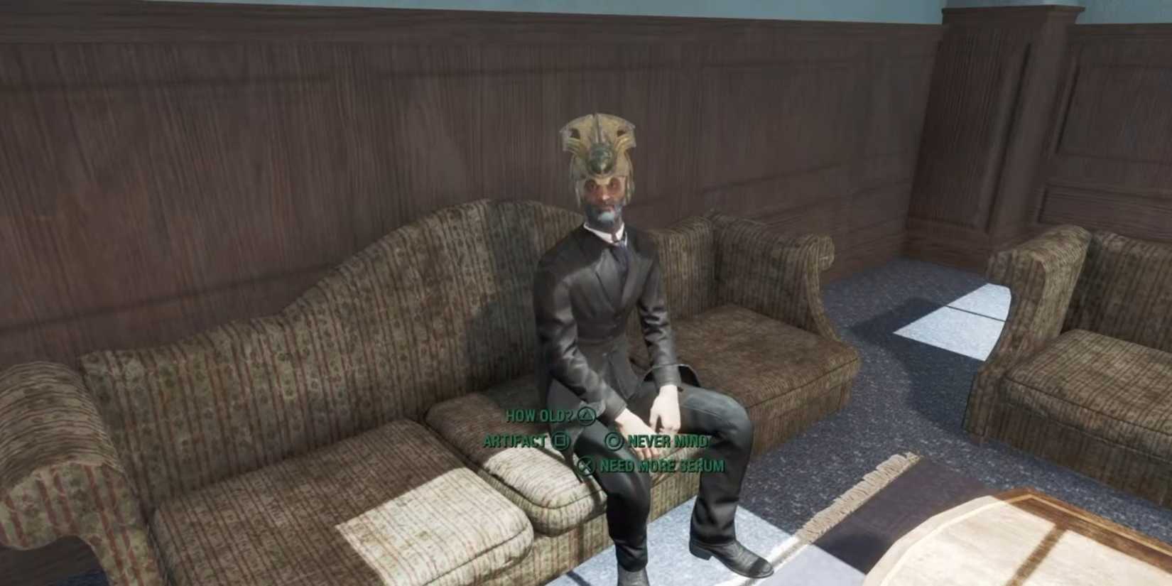 Getting more Mysterious Serum from Lorenzo Cabot after freeing him during The Secret of Cabot House side quest in Fallout 4