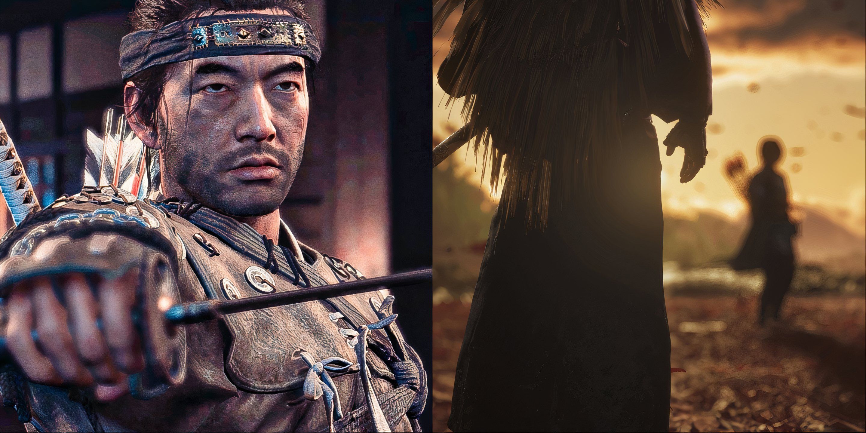 Ghost of Tsushima Jin with a sword - preparing for a duel