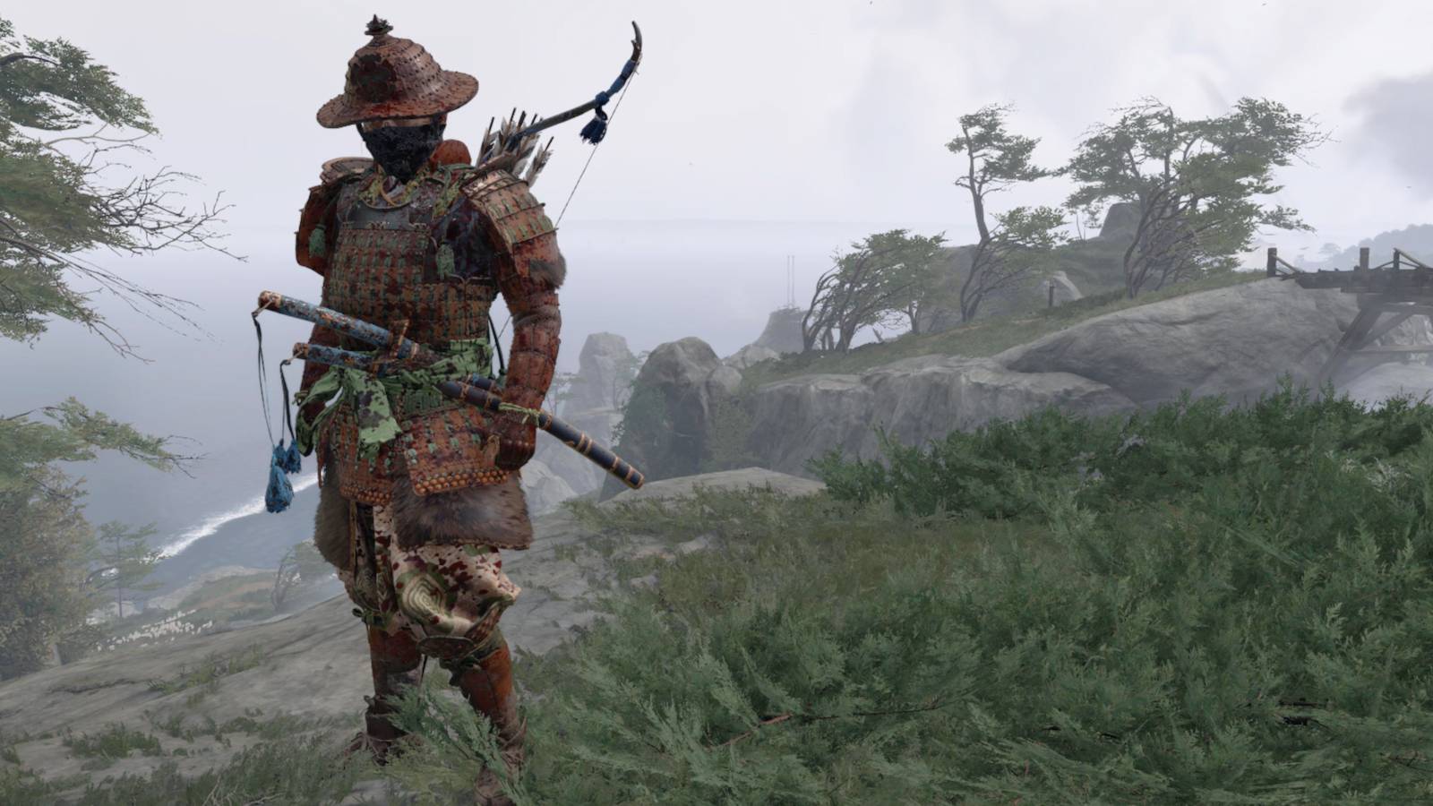 Jin wearing Sarugami Armor in Ghost of Tsushima 