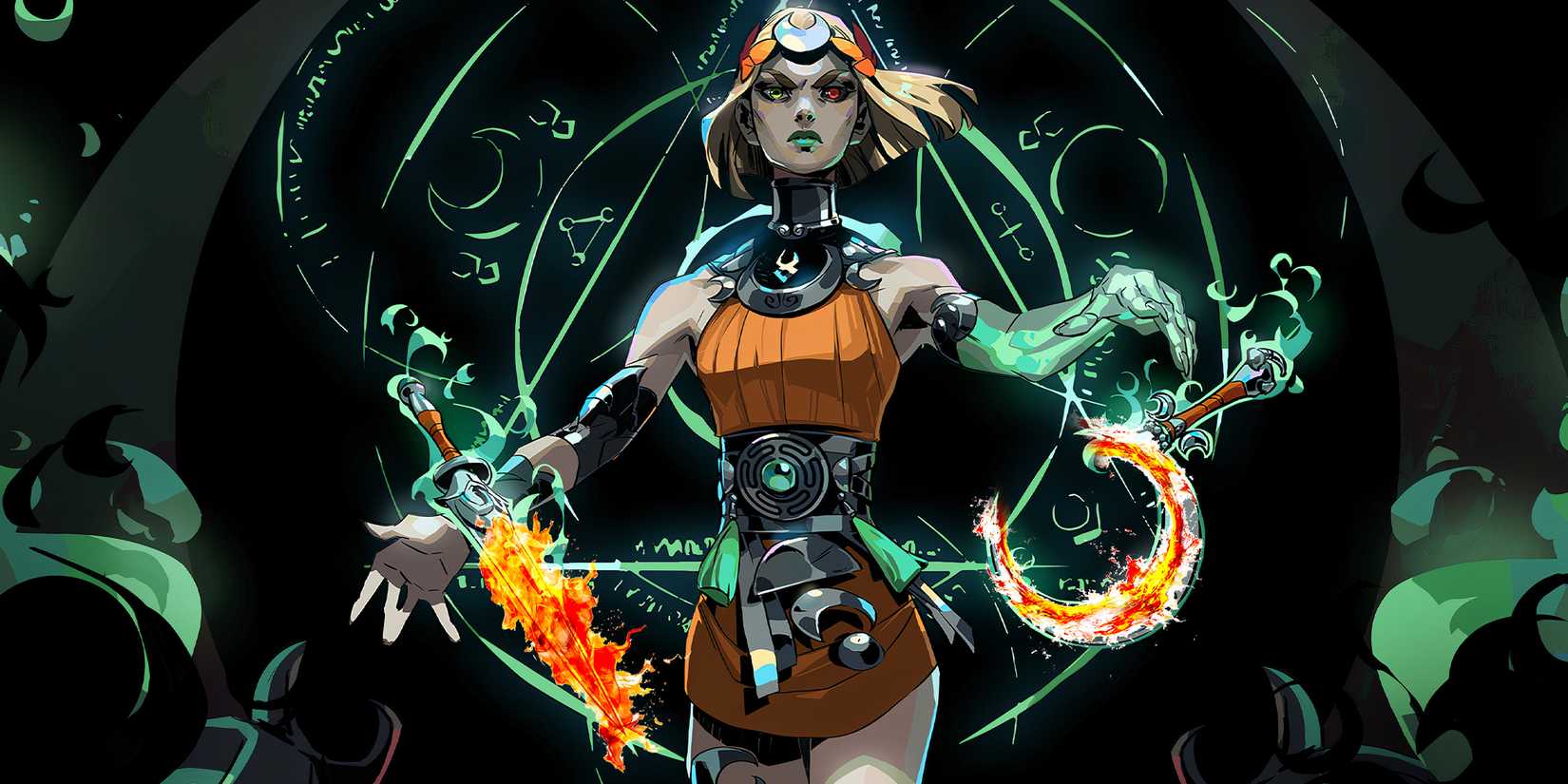 Hades 2 Melinoe with flaming weapons-1