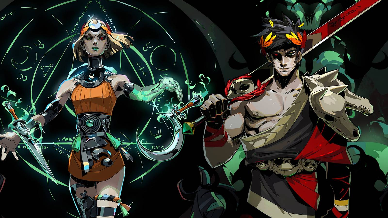 Hades 2's Melinoe next to Hades Zagreus