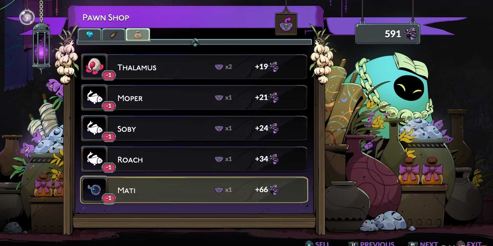 The Wretched Broker Store in Hades 2