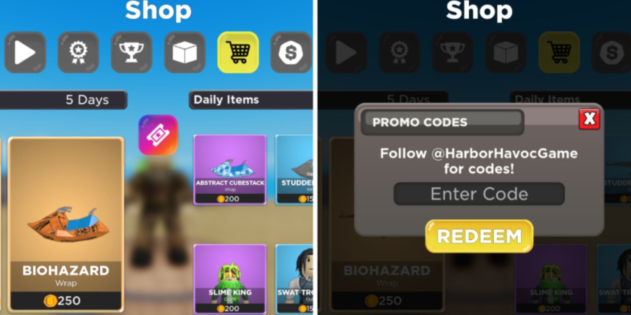 Roblox Harbor Havoc Codes