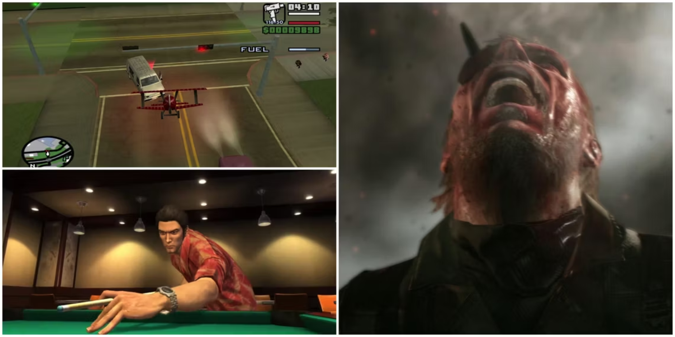 Hardest Open-World Games To 100%- GTA San Andreas Yakuza 3 MGS5
