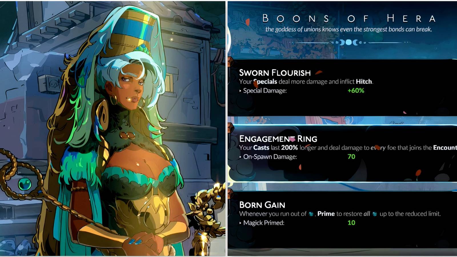 Hera and Engagement Ring boon in Hades 2