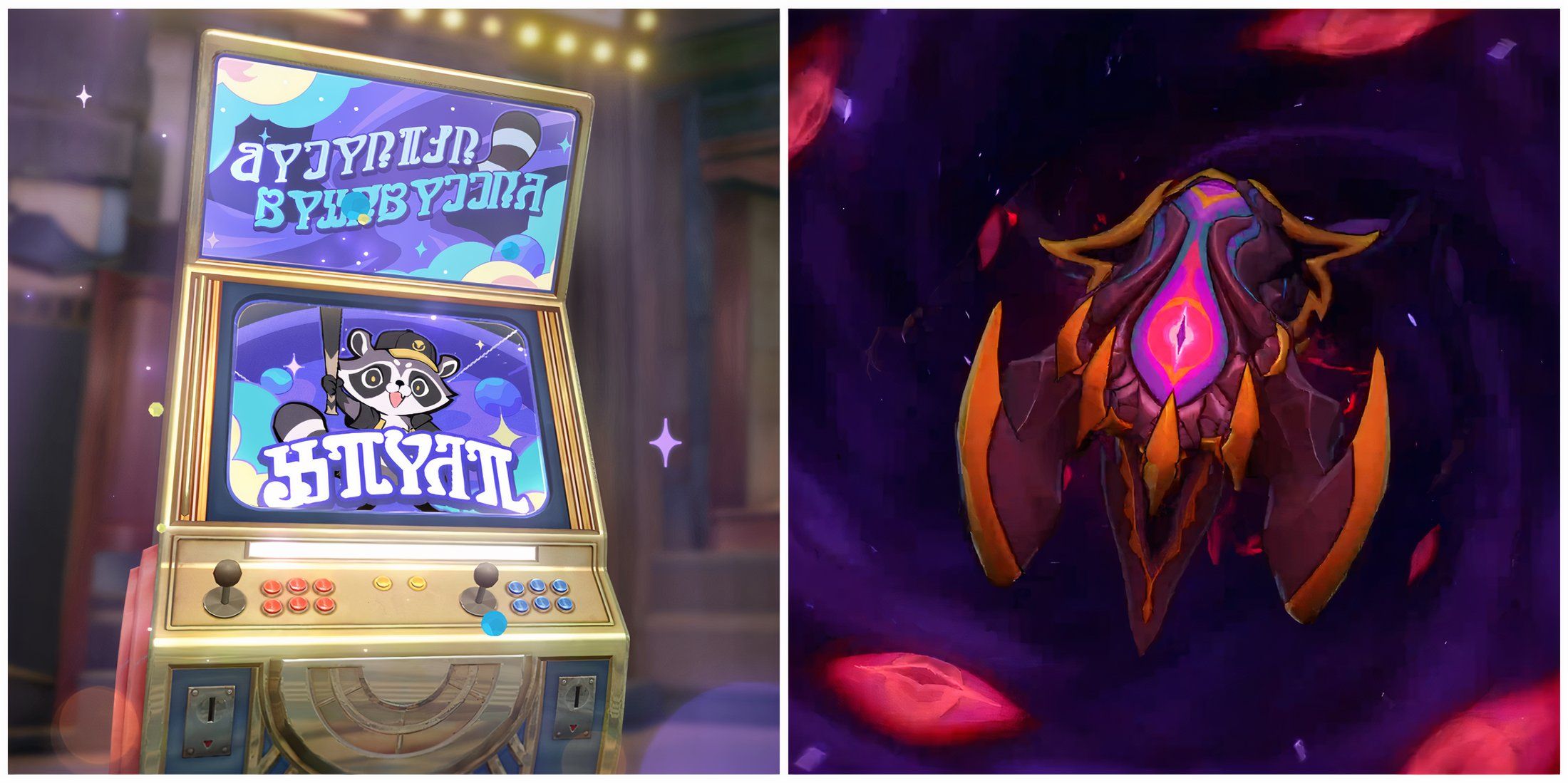 Split image of The Legend of the Galactic Baseballer event and the Something Unto Death boss in Honkai Star Rail