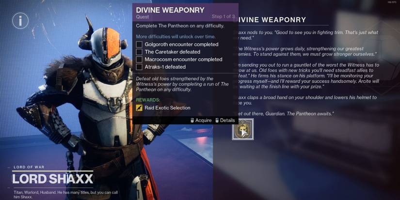 How to Start the 'Divine Weaponry' Quest