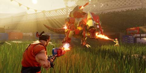 Hypercharge Unboxed back yard