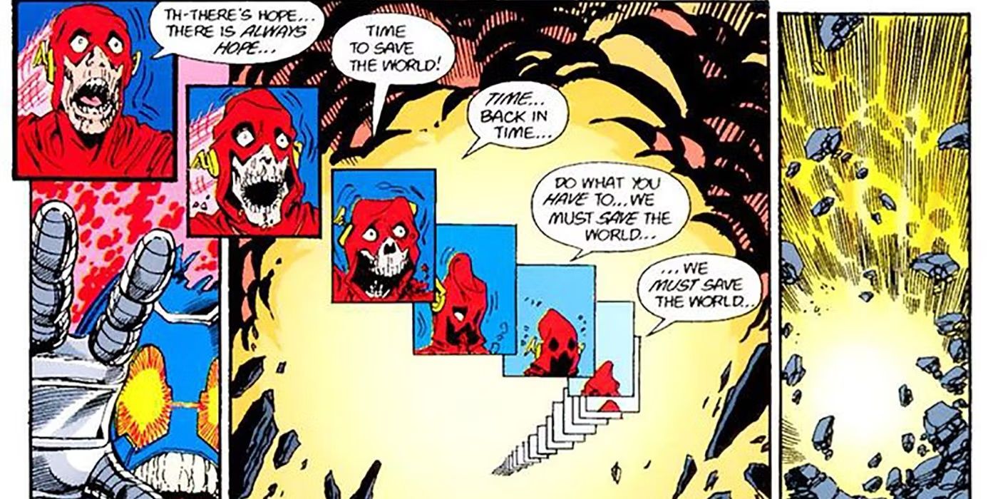 The Flash's death in Crisis On Infinite Earths #8