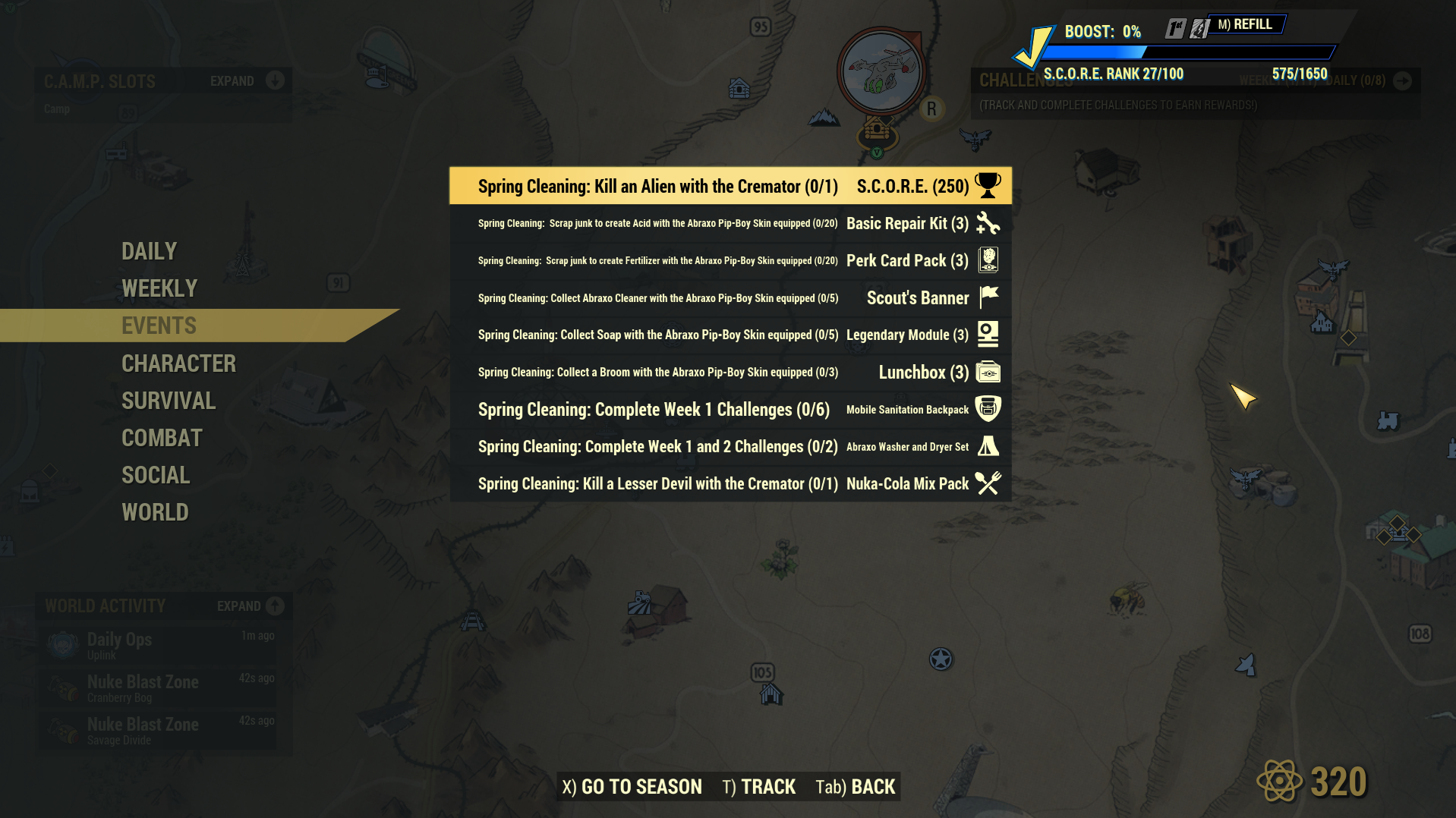 Spring Cleaning Week 1 challenges in Fallout 76