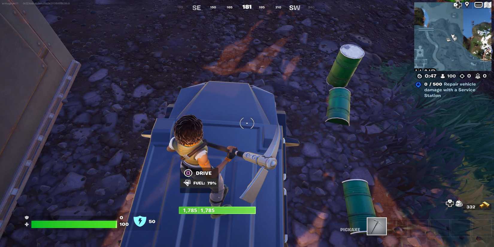 fortnite chapter 5 season 3 week 1 car roof quest 3